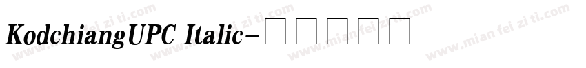 KodchiangUPC Italic字体转换